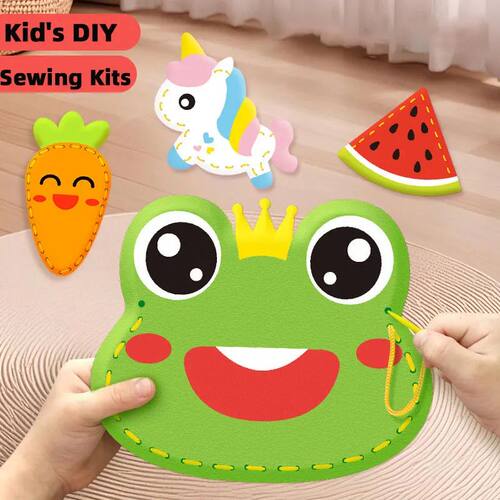 Sewing Kit for Beginner Kids Arts Crafts Cute Cartoon DIY Pr