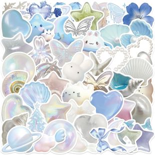 Stickers Style Cartoon Ins Blue Dream 50PCS Aesthetics