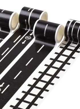 5m/10m Creative DIY Road Highway Railway Train Paper Tape Re