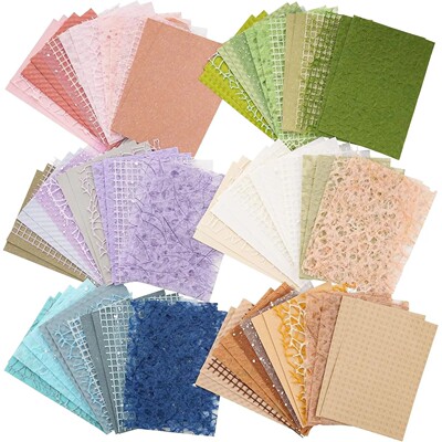 Textured Scrapbook Paper and Mesh Fabric For Planner Bullet