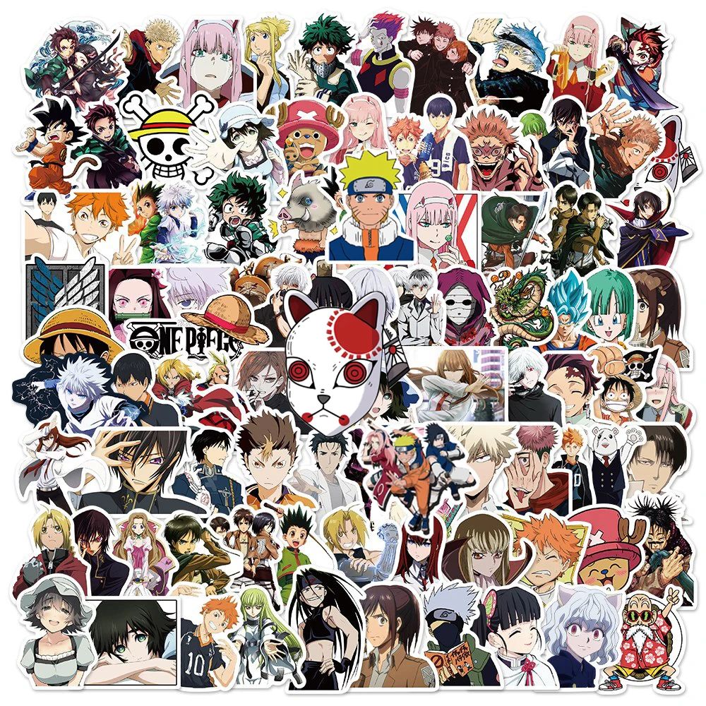 10/30/50/100PCS Mix Cartoon Anime Stickers Naruto Jujutsu Ka