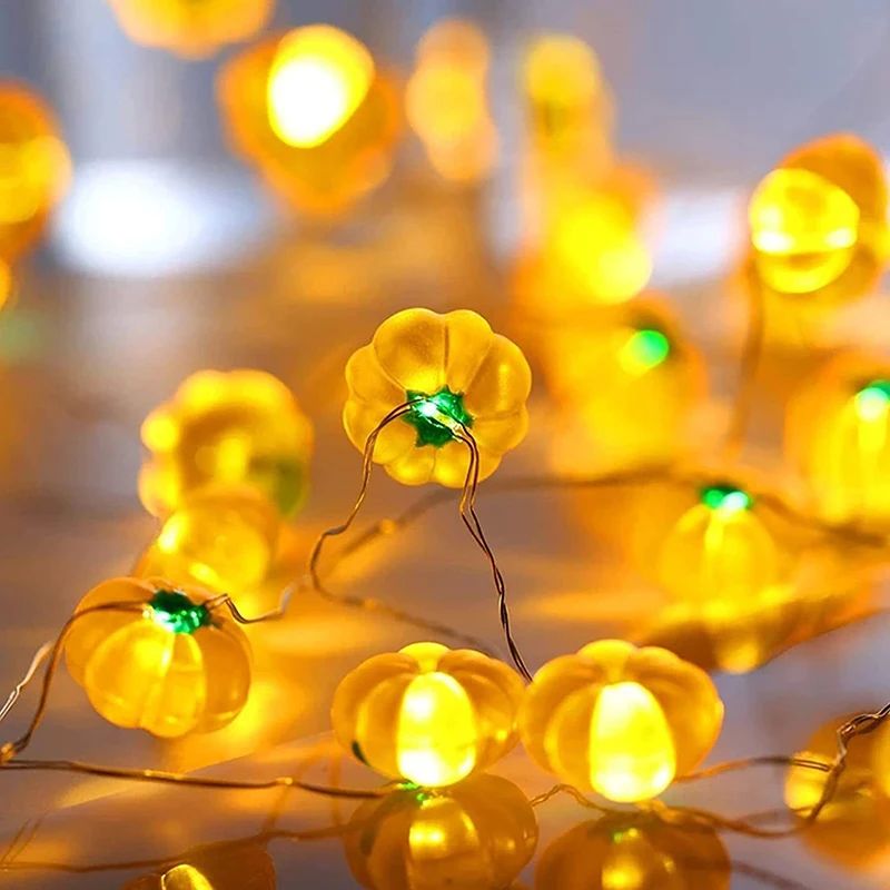 1m 10LED Halloween Pumpkin Hanging Lantern String Light Kids
