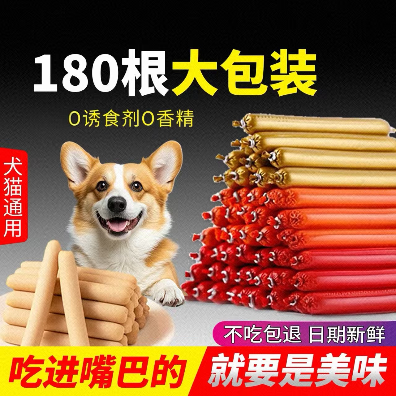 国朴宠物狗狗火腿肠专用泰迪金毛拌狗粮香肠猫犬训练奖励零食肉肠