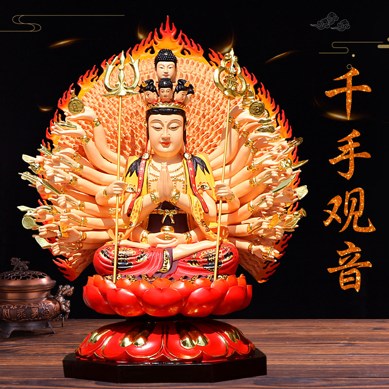 华音殿树脂玻璃钢佛像千手观音
