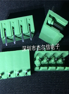 接线端子WJ2EDGR-5 5.08MM间距 4PIN 弯针90度 绿色 全新原装直拍