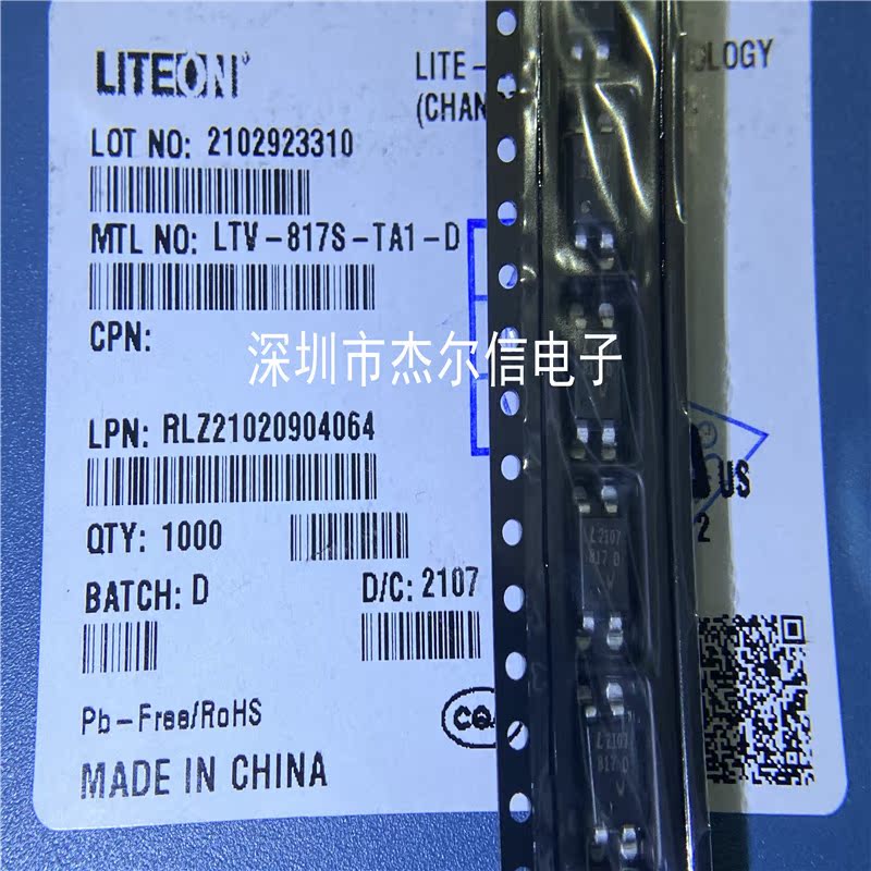 LTV-817S-TA1-D LTV-817S丝印817 D LITEON SOP4全新进口原装直拍