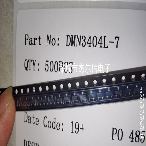 DMN3404L-7 DMN3404L 丝印34N DIODES SOT23-3 全新进口原装 直拍