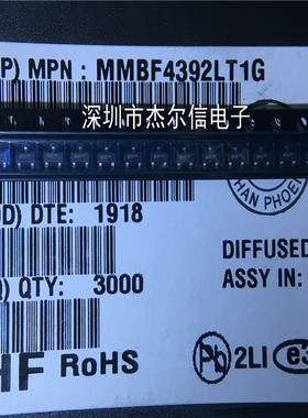 MMBF4392LT1G MMBF4392丝印6K ON SOT-23全新进口原装 可直拍出样