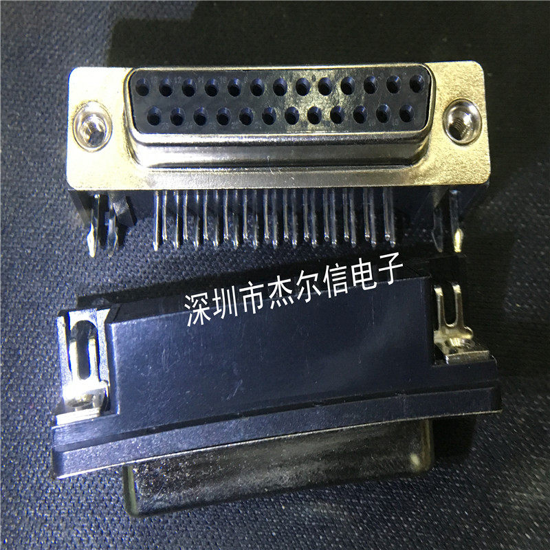 DB25 母头座 焊板式 弯针 90度 双排 DB25 母座 全新原装 可直拍