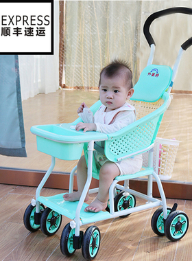 外婆桥婴儿竹藤推车夏季轻便仿藤宝宝手推车竹编腾椅Bb儿童小推车