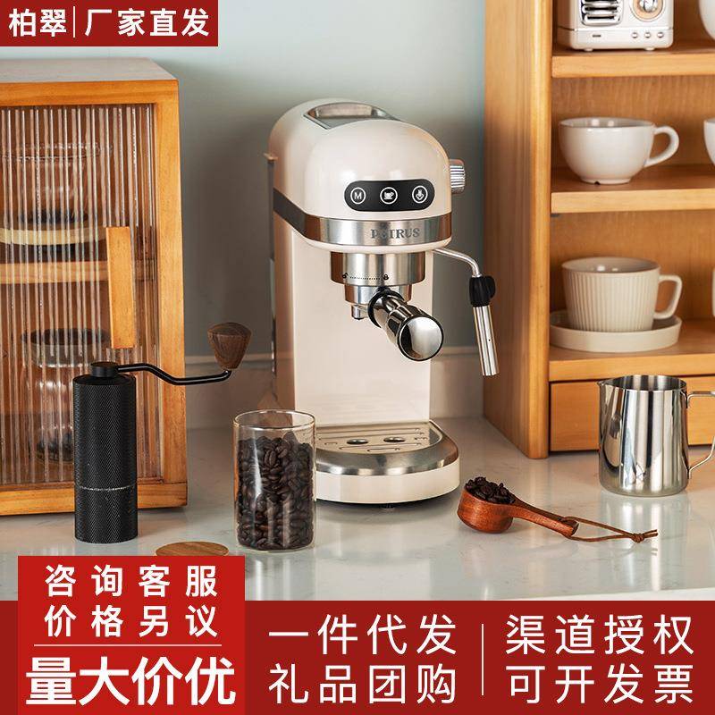 意式咖啡机3366小白醒醒浓缩家用小型全自动半自动打奶泡美式