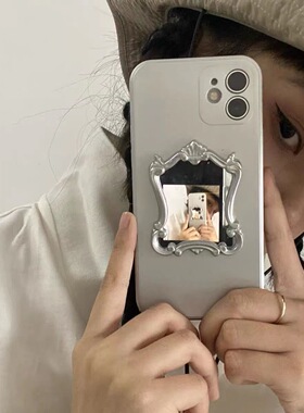 复古电镀银镜子亚克力镜面苹果13Promax/12Pro/11手机壳7/8pxsmax