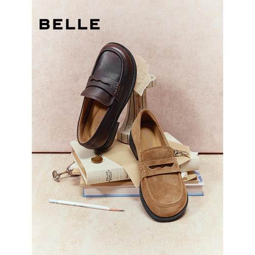 百丽复古海鸥乐福鞋小皮鞋女鞋