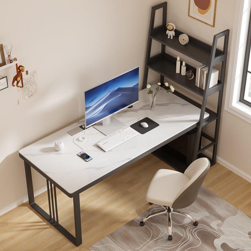 岩板书桌椅子办公桌轻奢简约现代老板桌电脑桌小户型学生家用卧室