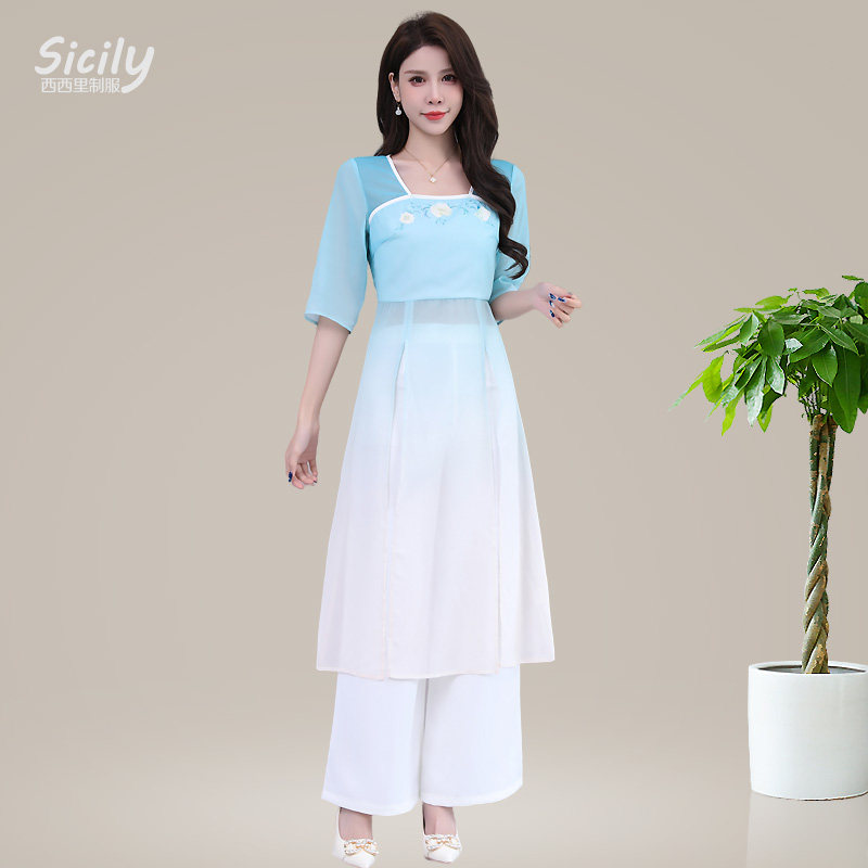 新款美容院技师工作服女高端足浴店按摩SPA气质工装足疗会所工衣