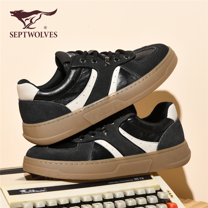 七匹狼秋季新款潮流百搭德训板鞋