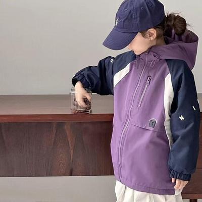 女童春秋款连帽时尚风衣