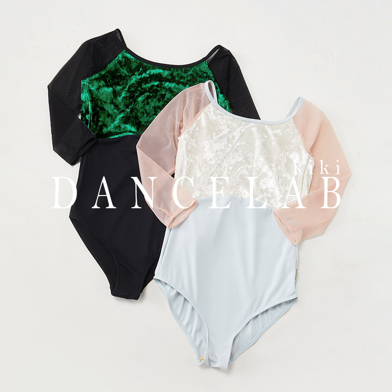 dancelabkiki形体服丝绒网纱