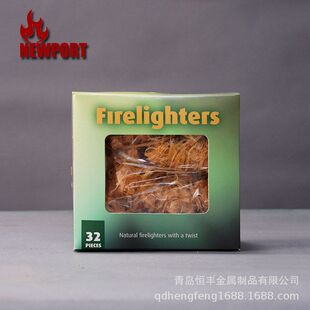 纽波特壁炉专用引火卷户外野营烧烤烤炉配件速燃点炭蜡木卷
