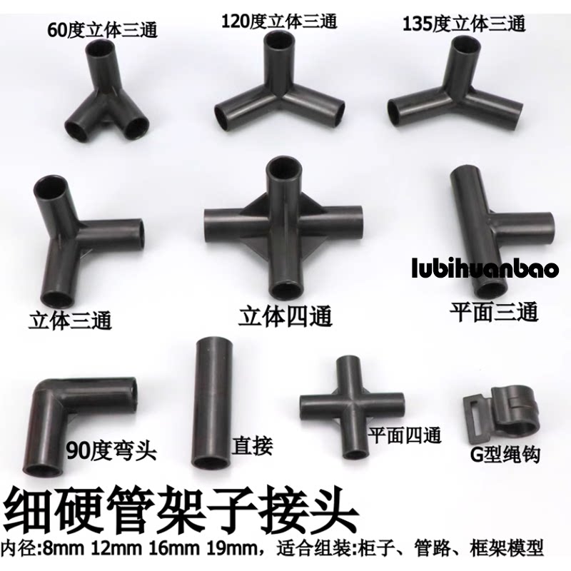 塑料小管子配件8121619mm图片