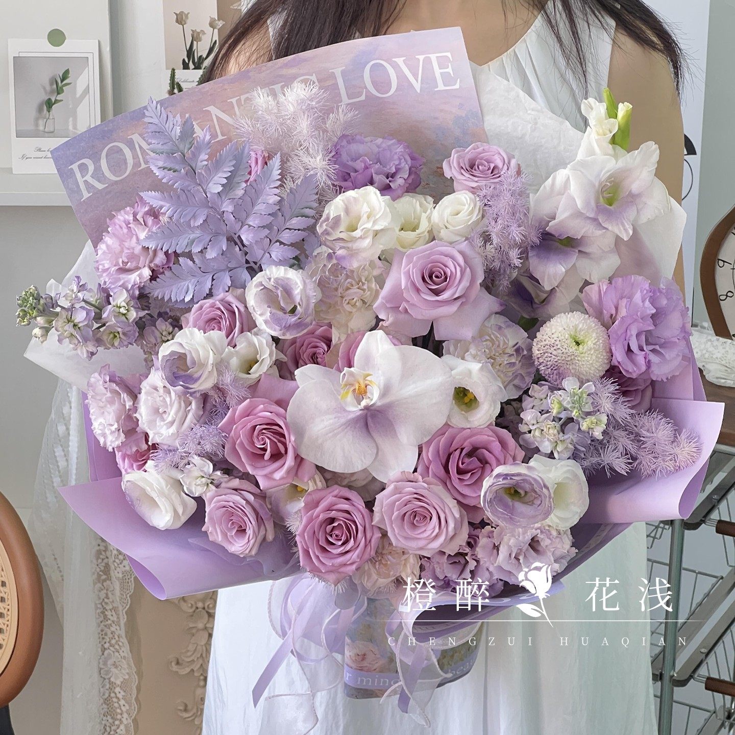 玫瑰百合鲜花花束速递同城配送女友闺蜜生日礼物烟台栖霞市海阳市