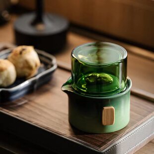 故宫一鸣惊人旅行茶具 青绿千里江山随行茶杯出差居家套装茶水壶