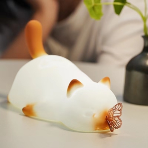 故宫灵猫慕蝶硅胶灯小夜灯