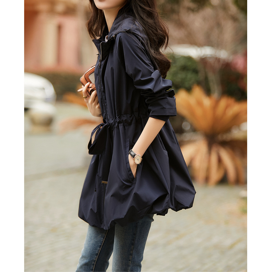 今年流行特惠风衣外套女款中长款 宽松春秋外套2025秋季新款女装