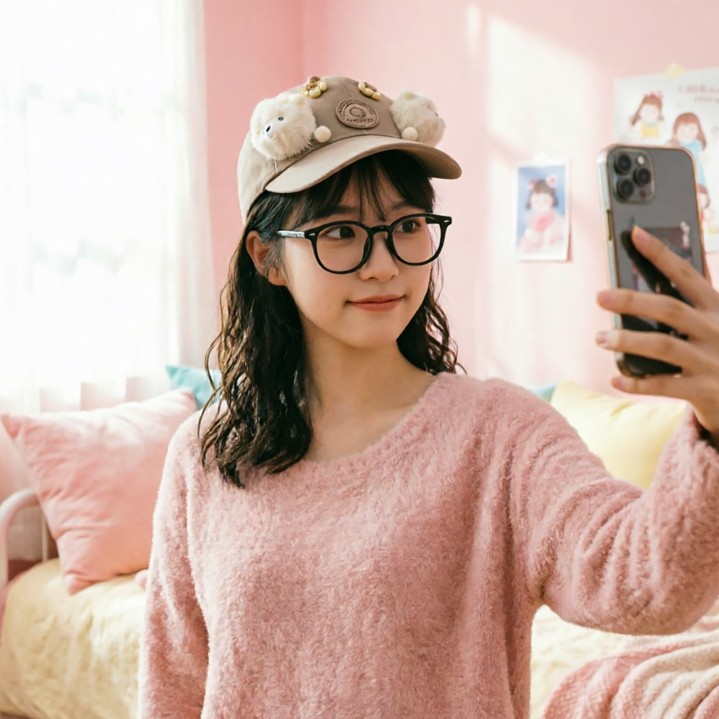 时尚百搭棒球帽女遮阳鸭舌帽可爱帽子小众设计感原创帽子防晒女帽