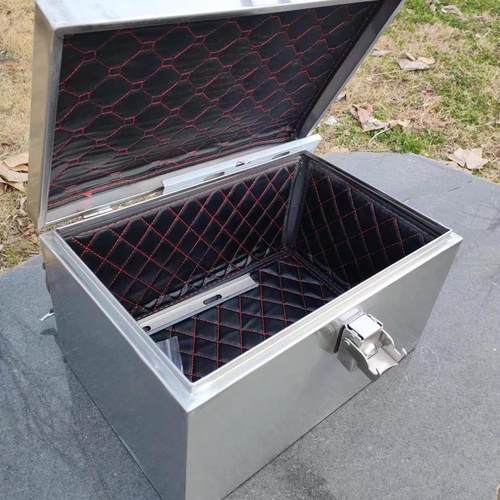 踏板摩托车后备箱304电动车不锈钢特大容量通用加厚尾箱定制储物