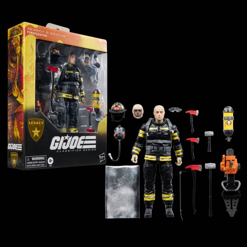 【新品现货】孩之宝特种部队G.I.Joe传世收藏6寸搜救消防员玩偶