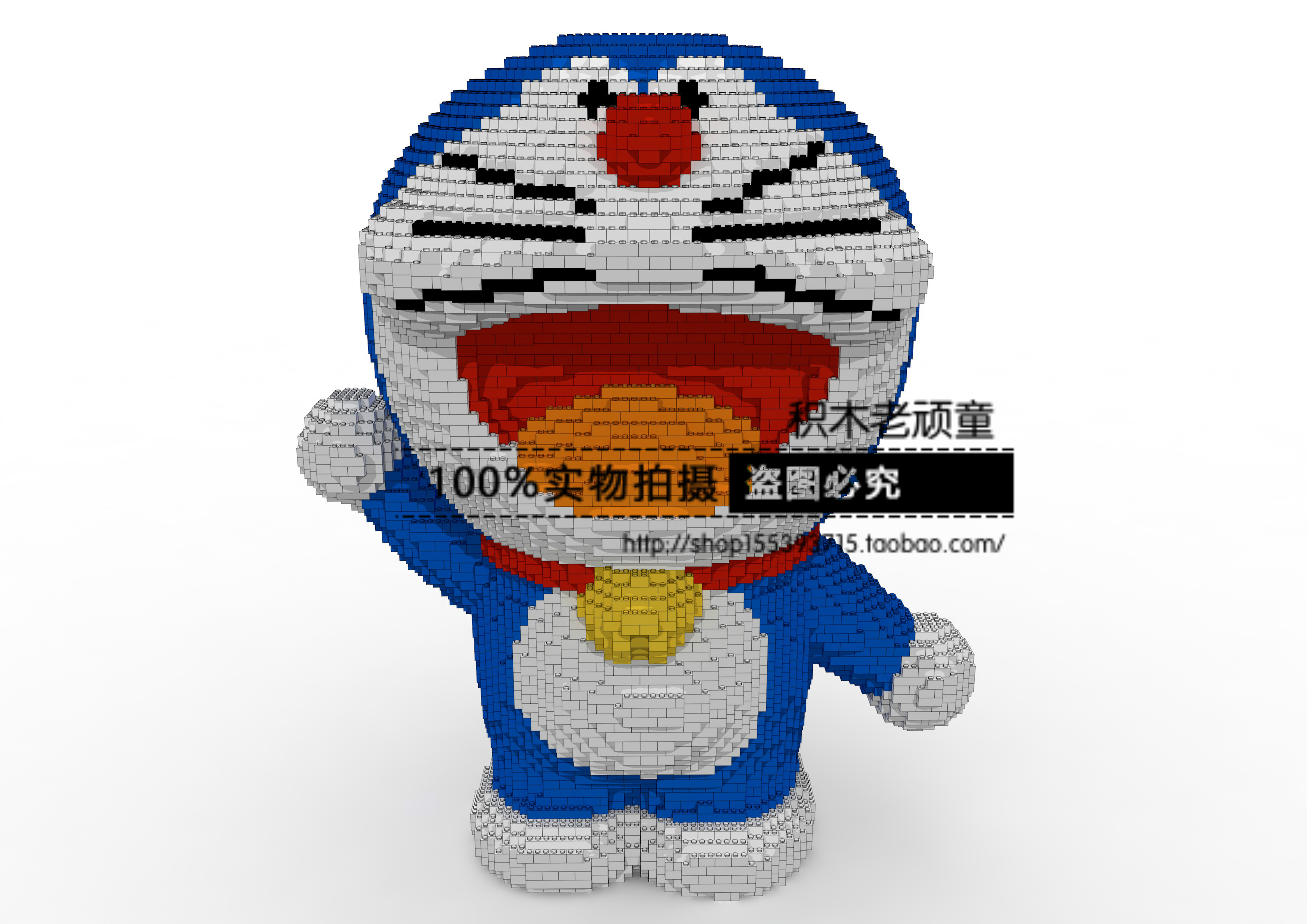 哆啦a梦机器猫卡通搭建拼插积木