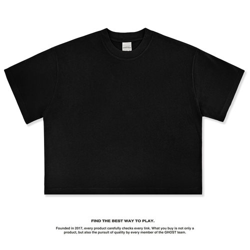 美式复古boy clean fit宽松短袖t恤洗水做旧上衣矮胖男