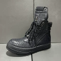 Cross All Black Snake Pattern Inverted Triangle