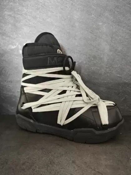 Ro2025 New Style Crazy Buckle Lace-Up Shoes, Trendy Men's Thick-Soled Warm Handmade Snow Boots