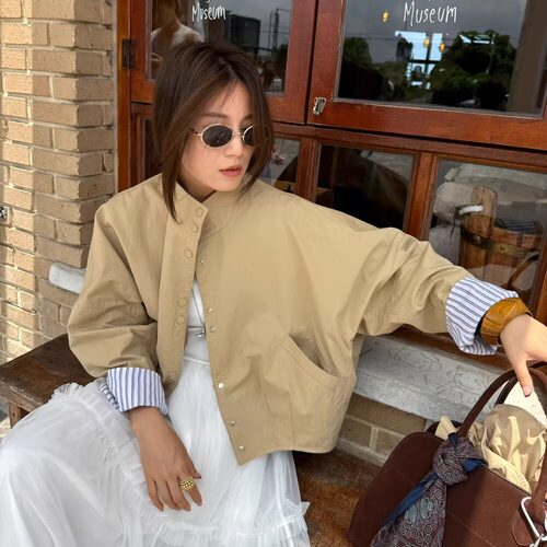 秋季风衣设计感显瘦短外套女