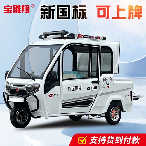 宝雕翔皮卡客货两用电动三轮货车