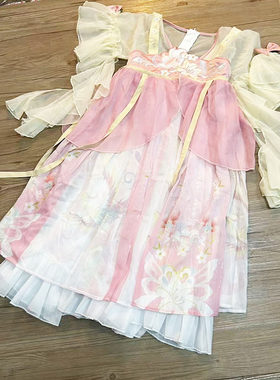 女童中大童汉服唐装连衣裙春夏装
