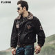 标复古加棉机车皮夹克男士 秋冬新款 真皮皮衣男真皮夹克翻领袖 外套