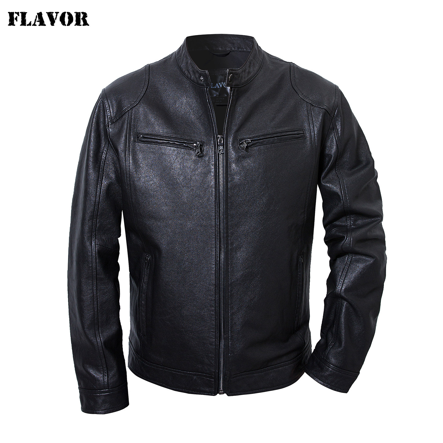 FLAVOR/佛兰诺2026秋季新款真皮皮衣男 男士牛皮夹克单薄复古休闲