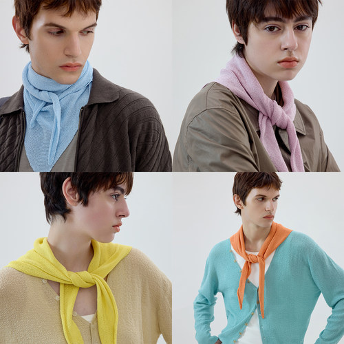 和纸纱针织三角巾四季通用