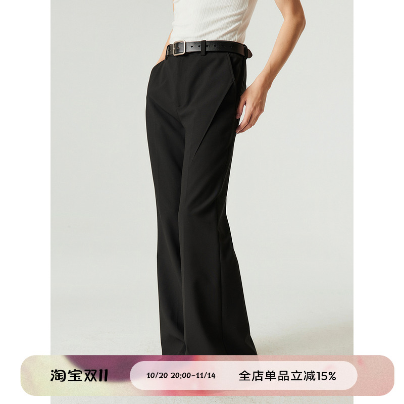 simpleproject大喇叭黑色西裤