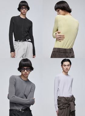 Simple Project*Slim Long Sleeve T-Shirt男款紧身圆领长袖打底