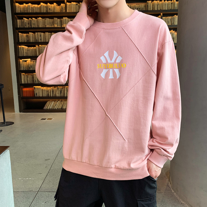 Spring and autumn 2021 Hong Kong Style Men's coat loose youth large round collar men's trend