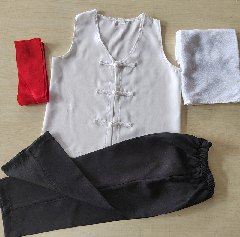 陕北农民轿夫红高粱演出服阿宝造型表演服古代平民百姓店小二服装