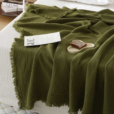 轻柔四层纱布午休盖毯全棉简约