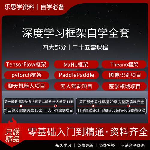 2024深度学习MxNe/Theano/pytorch/Keras/Scikit-learn视频课程