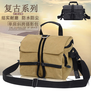 适用于佳能尼康索尼单肩防水相机包帆布休闲包国家地理单反包