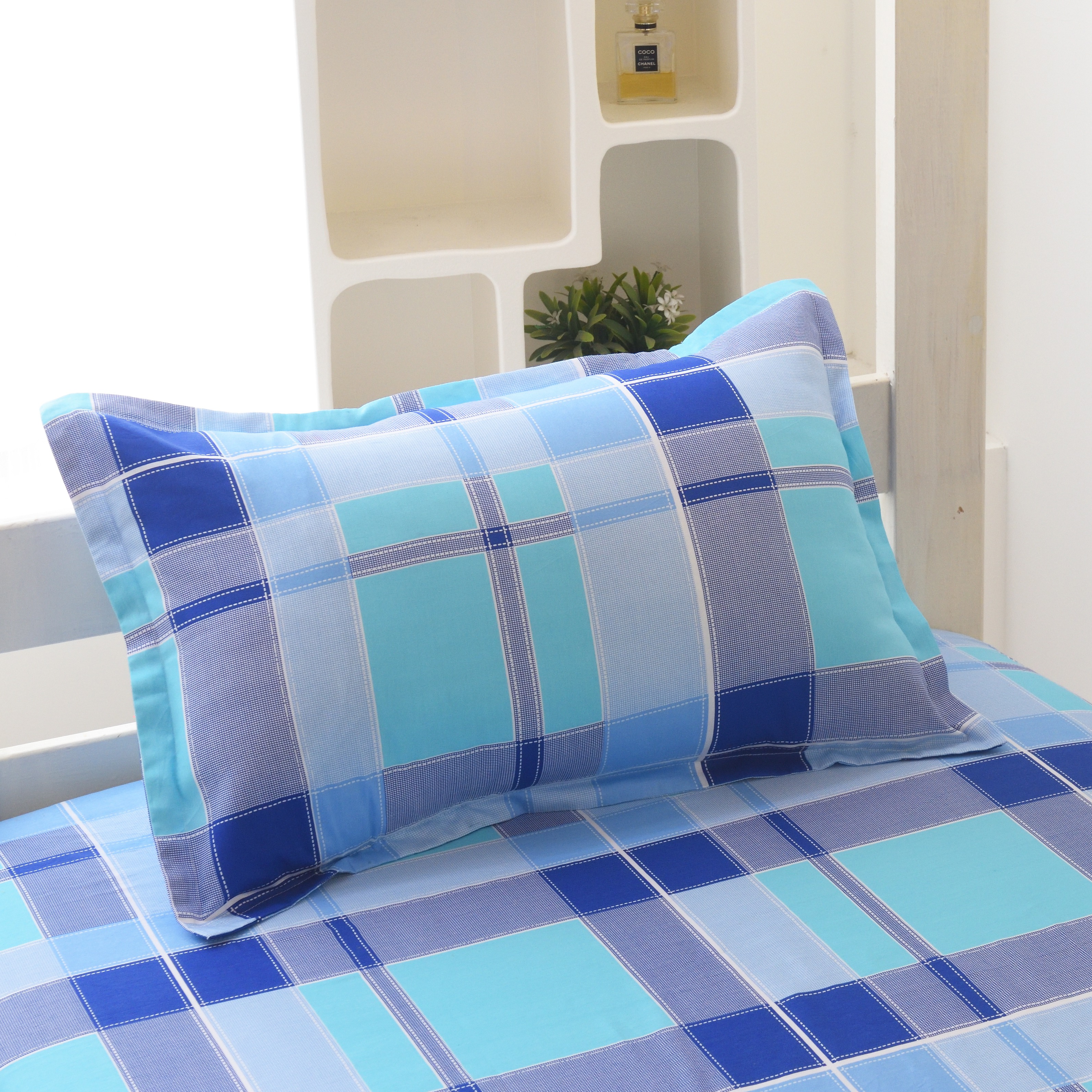 纯棉学生专用枕套40*60宿舍上下铺单人床48*74信封式枕头套一对装