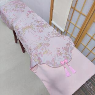 古筝罩标准163 165通用古筝防尘罩古筝布古典加厚盘扣锦缎粉色